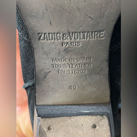Zadig & Voltaire Molly Suede Ankle Booties, size French40/US New - Picture 12 of 14